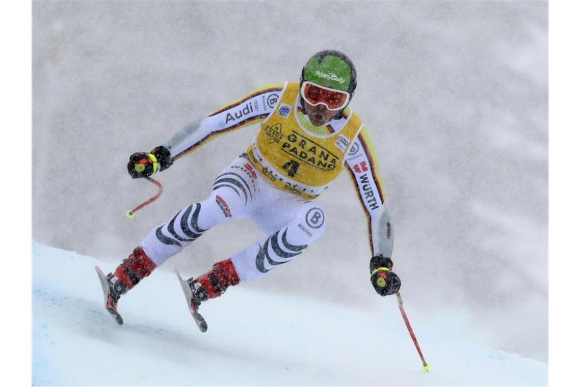 Fuhr auf Rang acht beim Super-G in Val d'Isère: Andreas Sander. Foto: Gabriele Facciotti/AP/dpa