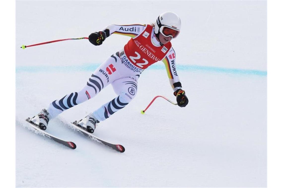 Weidle verpasst WM-Generalprobe - Hoffnung bei Dreßen Fuhr beim Heimweltcup in Garmisch-Partenkirchen hinterher: Kira Weidle. Foto: Angelika Warmuth/dpa