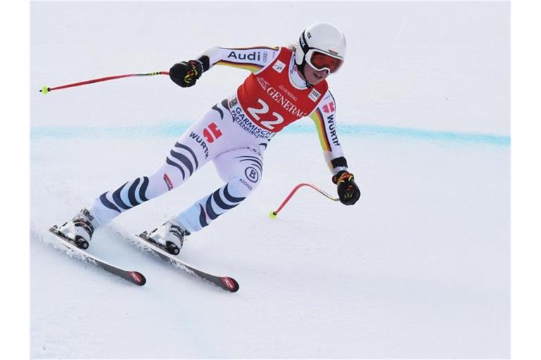 Fuhr beim Heimweltcup in Garmisch-Partenkirchen hinterher: Kira Weidle. Foto: Angelika Warmuth/dpa