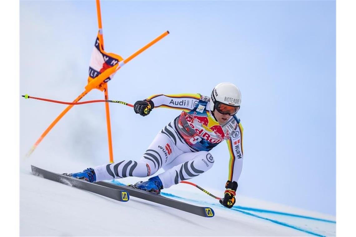 Zweimal Top 6: Deutsche stark in Kitzbühel Fuhr ein starkes Rennen auf der Streif: Romed Baumann. Foto: Expa/Johann Groder/APA/dpa