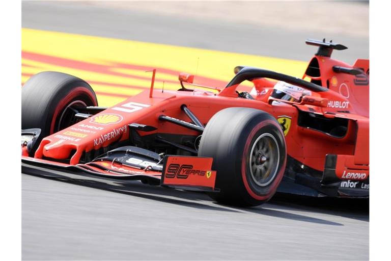 Fuhr im letzten Hockenheim-Training auf Platz drei: Ferrari-Pilot Sebastian Vettel. Foto: Uli Deck