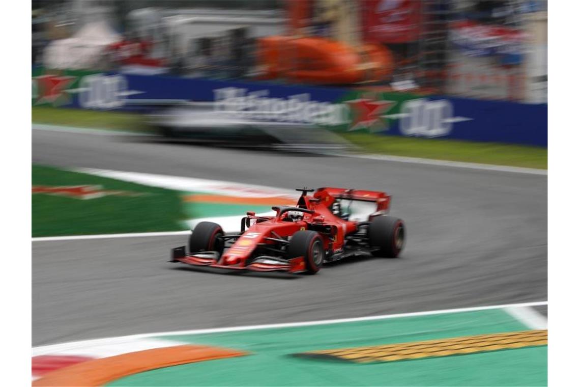 Fuhr im letzten Training in Monza am Schnellsten: Ferrari-Pilot Sebastian Vettel. Foto: Antonio Calanni