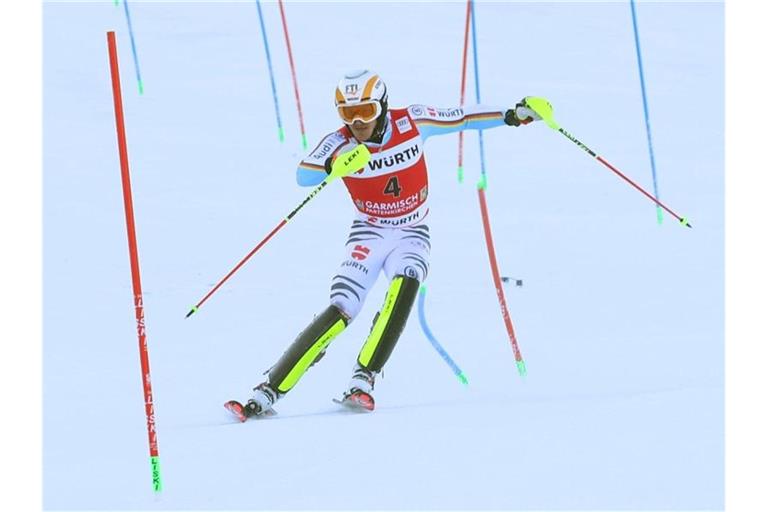 Fuhr im Slalom in Garmisch auf Platz drei: Linus Straßer. Foto: Karl-Josef Hildenbrand/dpa