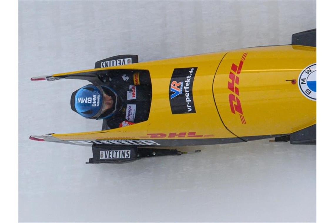 Nolte Dritte im Monobob in Altenberg Fuhr in Altenberg auf Platz drei: Laura Nolte. Foto: Robert Michael/dpa-Zentralbild/dpa
