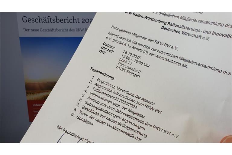 Ganz unscheinbar unter Punkt sieben ist die Beitragserhöhung des RKW angekündigt.