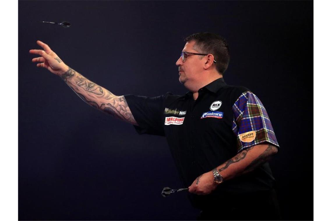 Price gewinnt Darts-WM: Nach Finalsieg auch Nummer eins Gary Anderson fand im Finale nicht zu seiner Form. Foto: Adam Davy/PA Wire/dpa