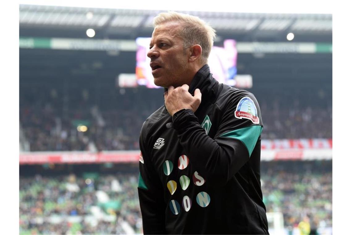 Gefälschter Impfnachweis? - Werder-Coach Markus Anfang hat ein Ermittlungsverfahren am Hals. Foto: Carmen Jaspersen/dpa