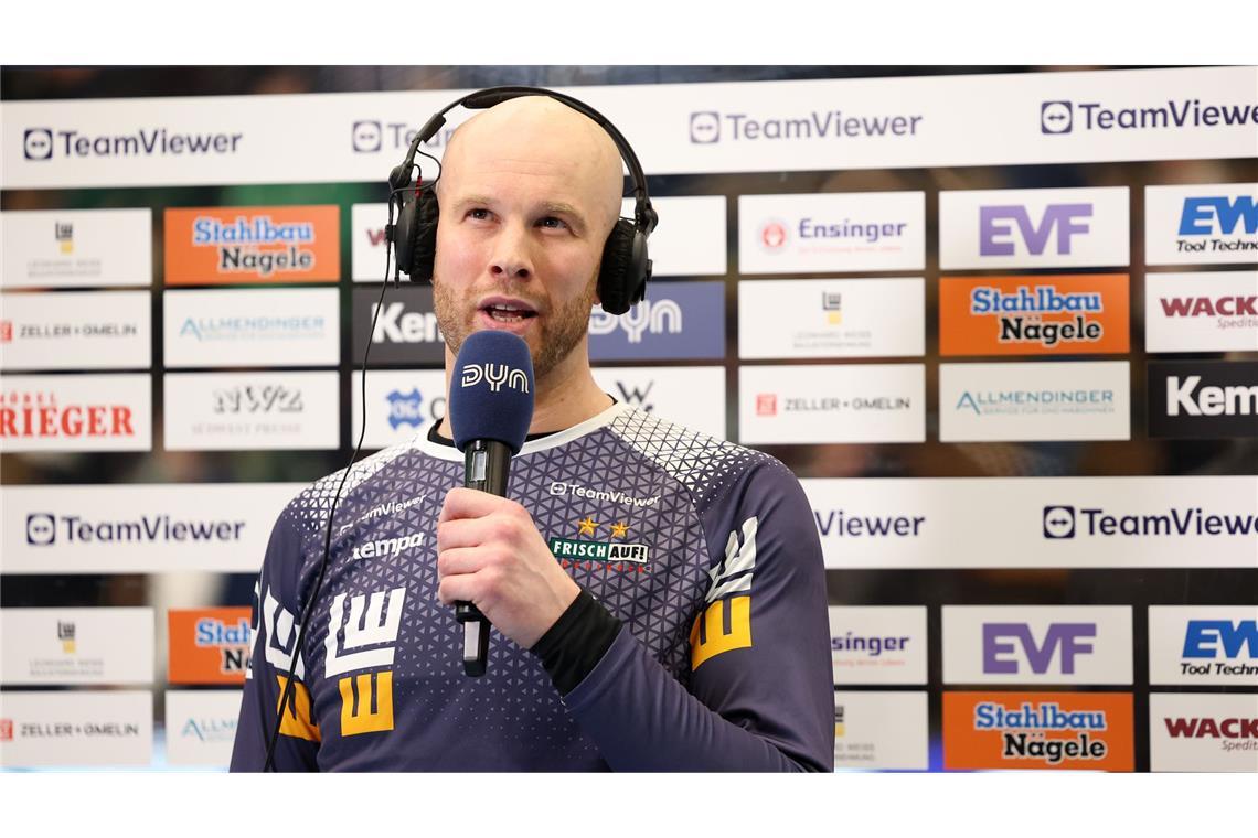 Frisch Auf feiert Matchwinner Bart Ravensbergen Gefragter Mann: Bart Ravensbergen.