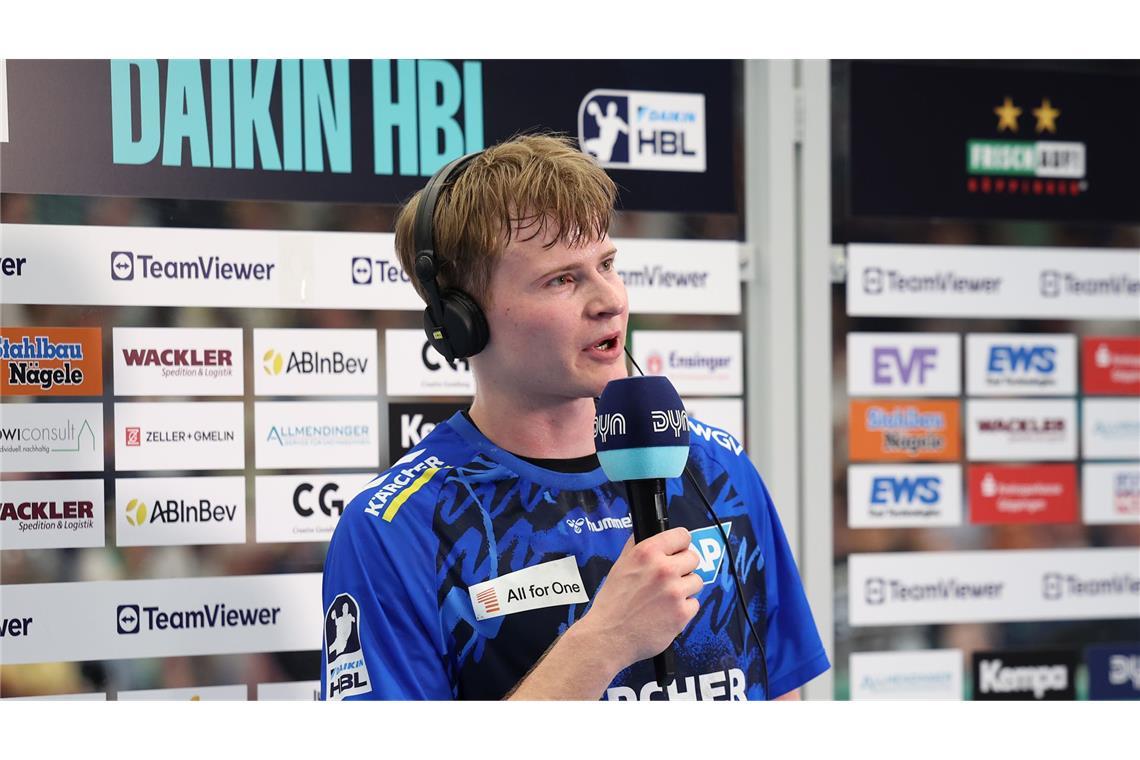 Gefragter Mann: Matchwinner Linus Schmid.
