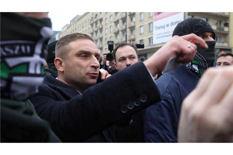 Gegen den polnischen Rechtsaktivisten Robert Bakiewicz gab es ein Urteil wegen Nötigung. (Archivbild)