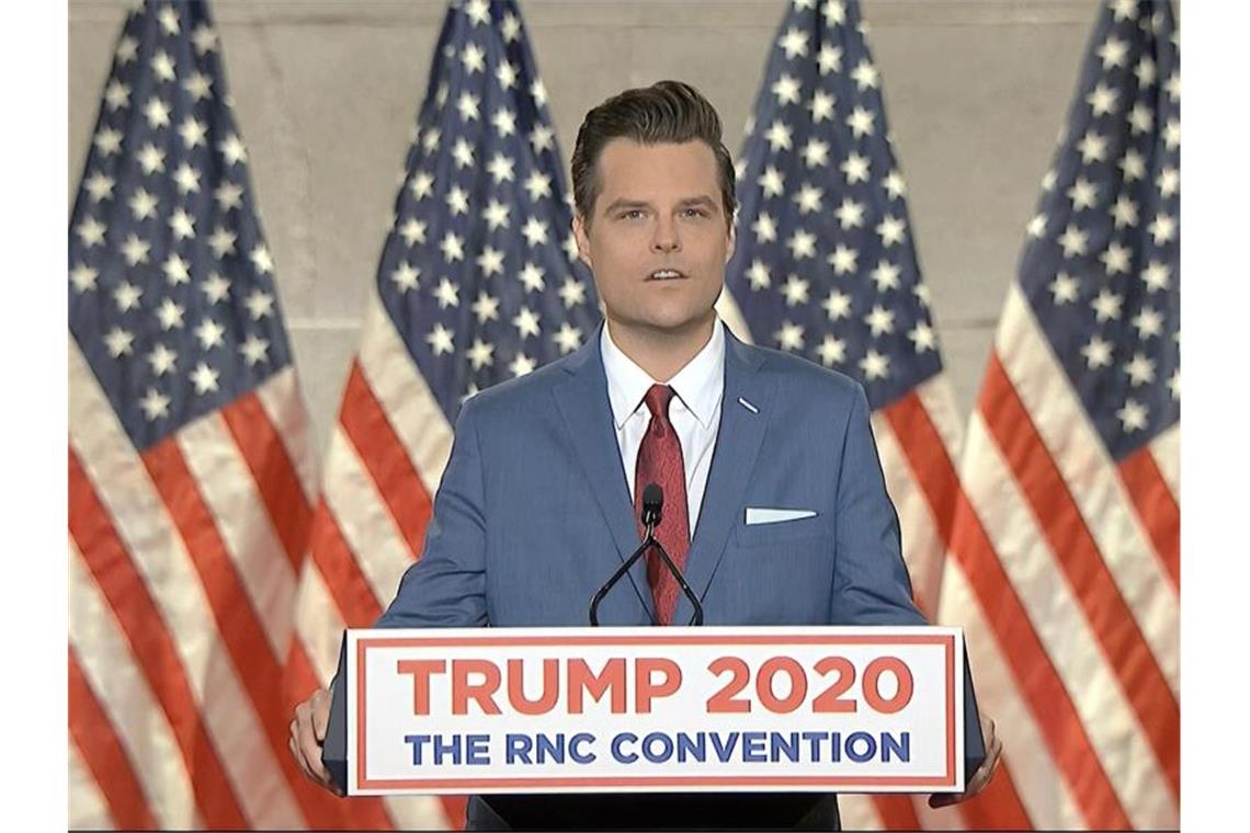 Ethik-Ausschuss: Untersuchung gegen Trump-Vertrauten Gaetz Gegen den Republikaner Matt Gaetz wird nun offiziell ermittelt. Foto: -/Courtesy of the Committee on Arrangements for the 2020 RNC/AP/dpa