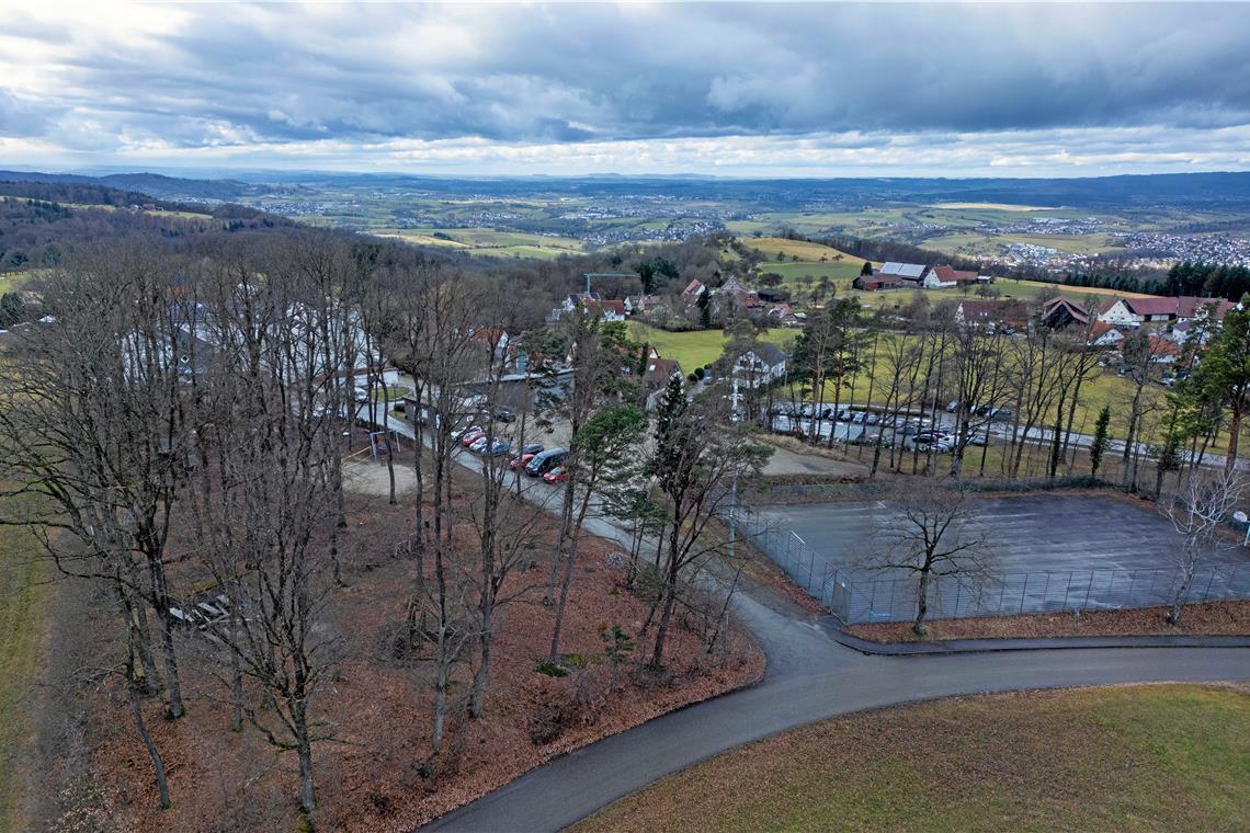 Gegen einen Funkmast am Haus Lutzenberg – der angedachte Standort befand sich links zwischen den Bäumen – hatte sich eine Bürgerinitiative gestemmt. Archivfoto: Alexander Becher