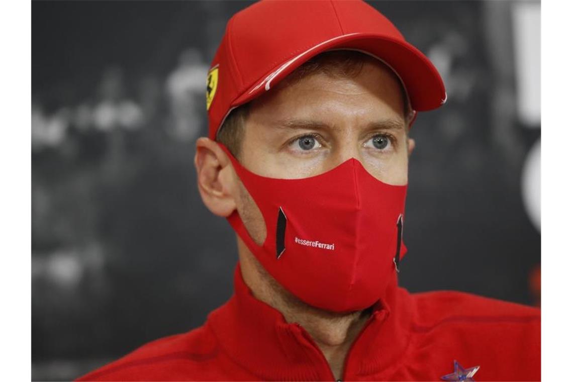 Gehört beim Ferrari-Heimrennen nicht zum Favoritenkreis: Sebastian Vettel. Foto: Florent Gooden/DPPI Media POOL/AP/dpa