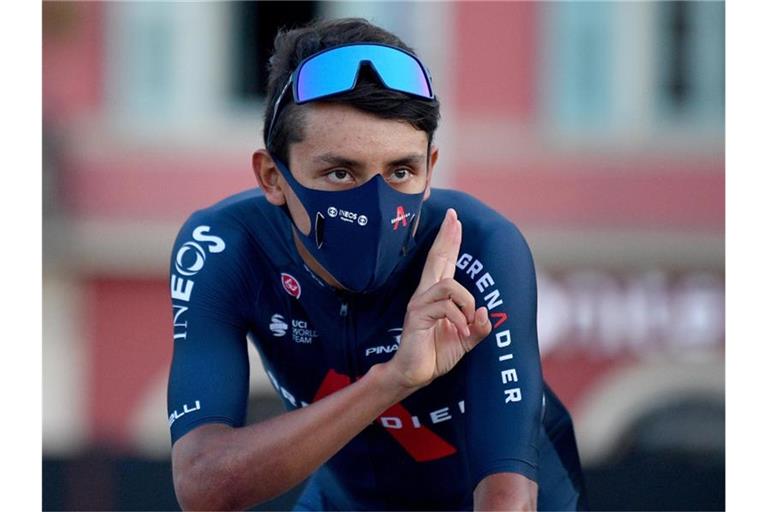 Geht als Titelverteidiger in die Tour de France: Egan Bernal aus Kolumbien vom Team Ineos. Foto: David Stockman/BELGA/dpa