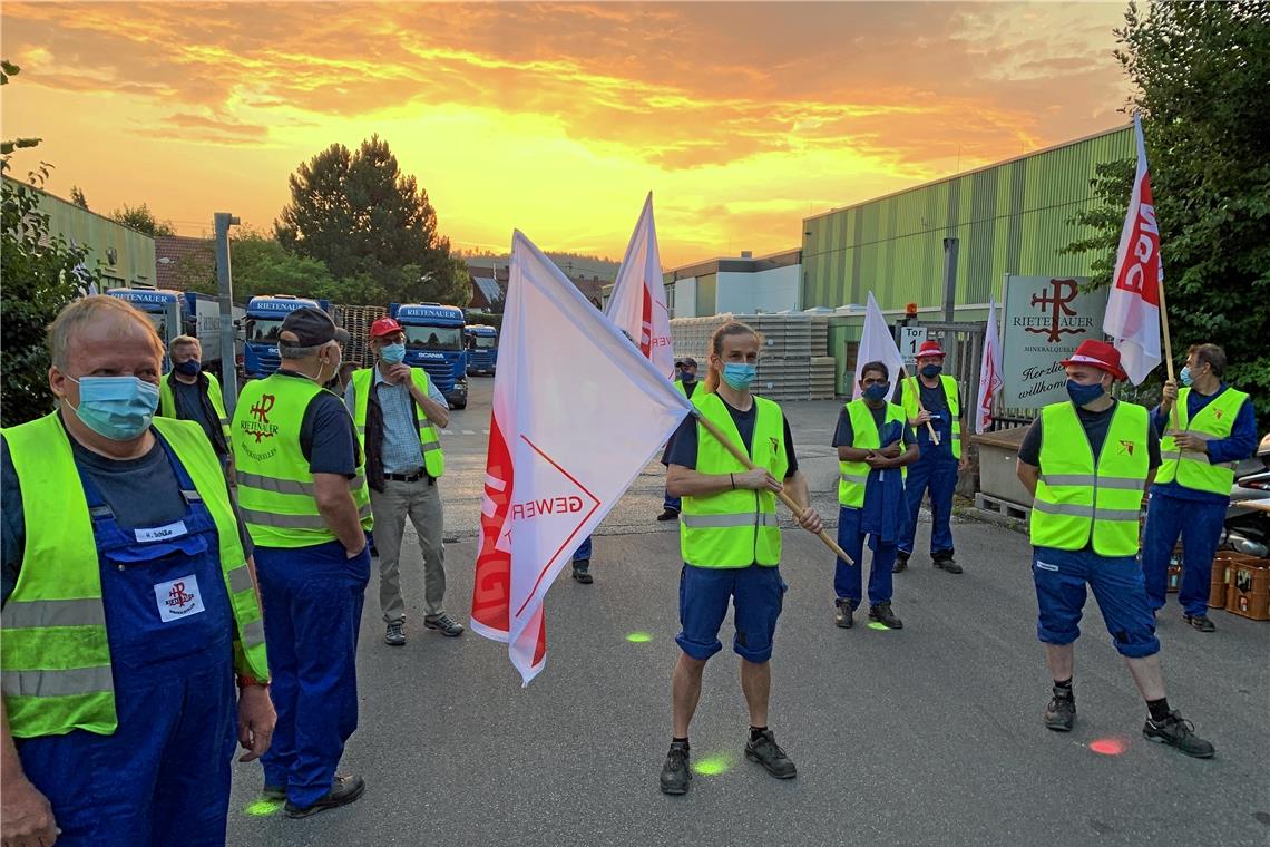 Warnstreik bei Rietenauer