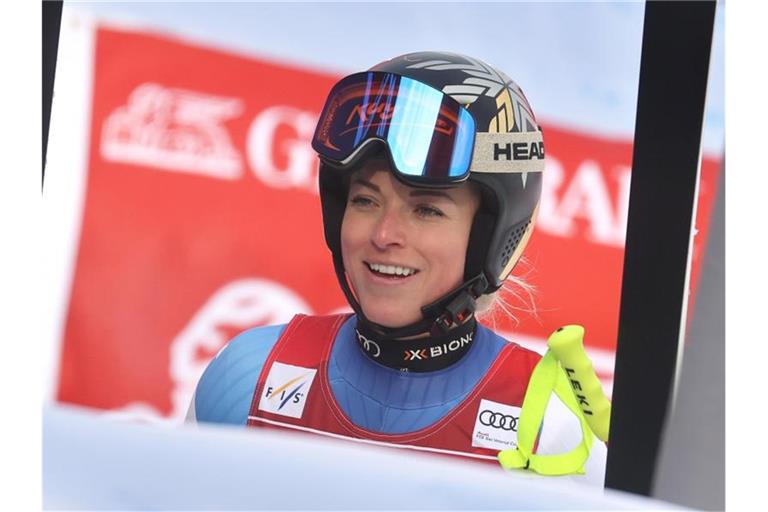 Geht im WM-Super-G-Rennen als Favoritin auf die Strecke in Cortina d'Ampezzo: Lara Gut-Behrami. Foto: Karl-Josef Hildenbrand/dpa
