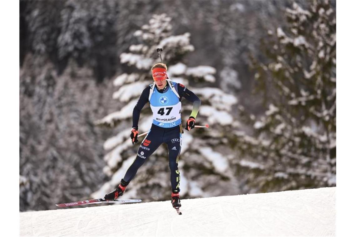 Biathlon-Herren hoffen auf Podest - Ski-Klassiker in Wengen Geht in der Staffel an den Start: Roman Rees aus Deutschland. Foto: Sven Hoppe/dpa/Archivbild