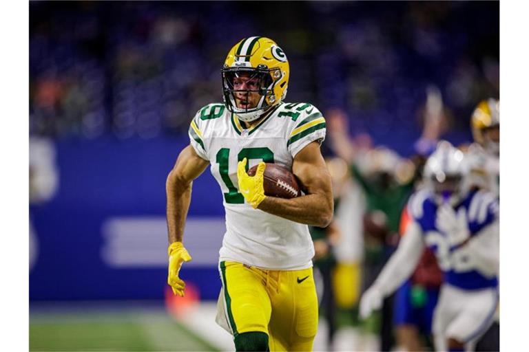 Gelang als dritter Deutscher ein Touchdown in der NFL: Equanimeous St. Brown. Foto: Evan Siegle/Green Bay Packers/dpa
