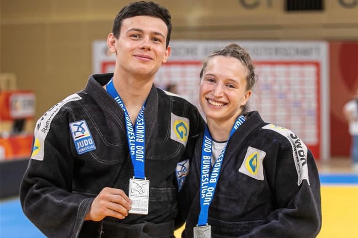 Ein starkes Paar in den Backnanger Judo-Teams Gemeinsam am Mattenrand nach dem Final-Four-Turnier 2024. Foto: privat