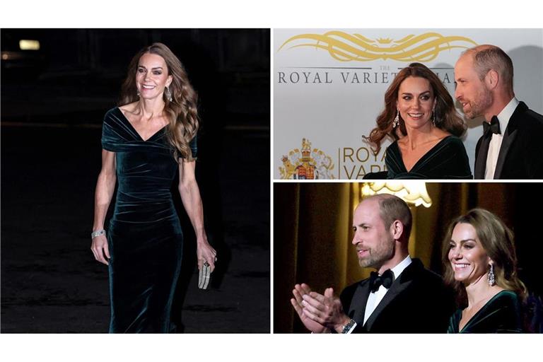 Gemeinsam auf dem roten Teppich: Prinzessin Kate und Prinz William bei der Royal Variety Performance in der Royal Albert Hall.