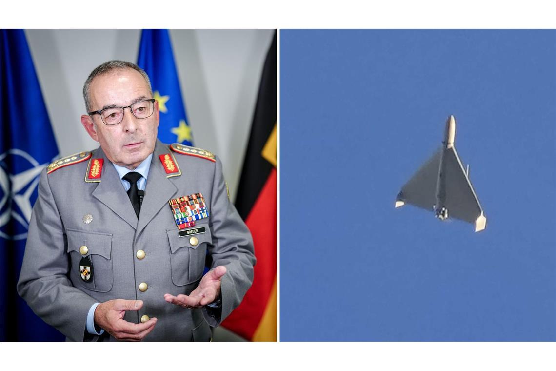 Generalinspekteur: Müssen „Drohnen gegen Drohnen einsetzen“ Generalinspekteur Carsten Breuer will in der Truppe schnell neue Waffensysteme zur Abwehr von Drohnen zum Einsatz bringen. (Archivbild)