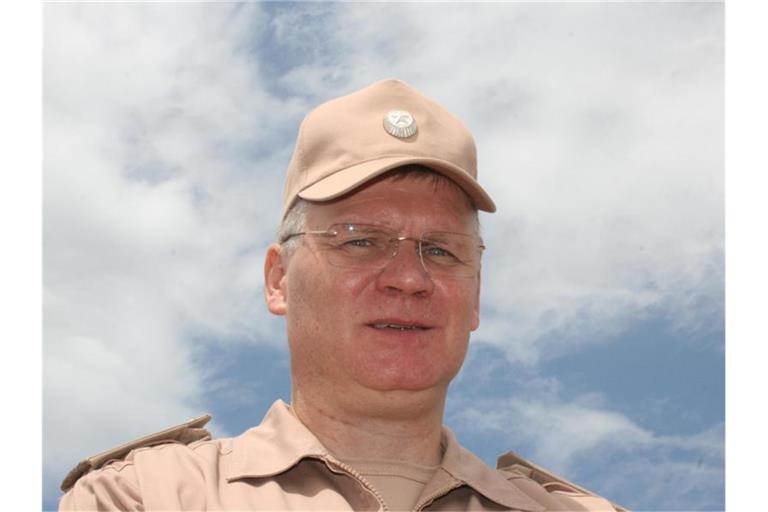 Generalmajor Igor Konaschenkow, Sprecher des russischen Verteidigungsministeriums, aufgenommen auf dem Luftwaffenstützpunkt Hamaimim in Syrien. Foto: picture alliance / dpa