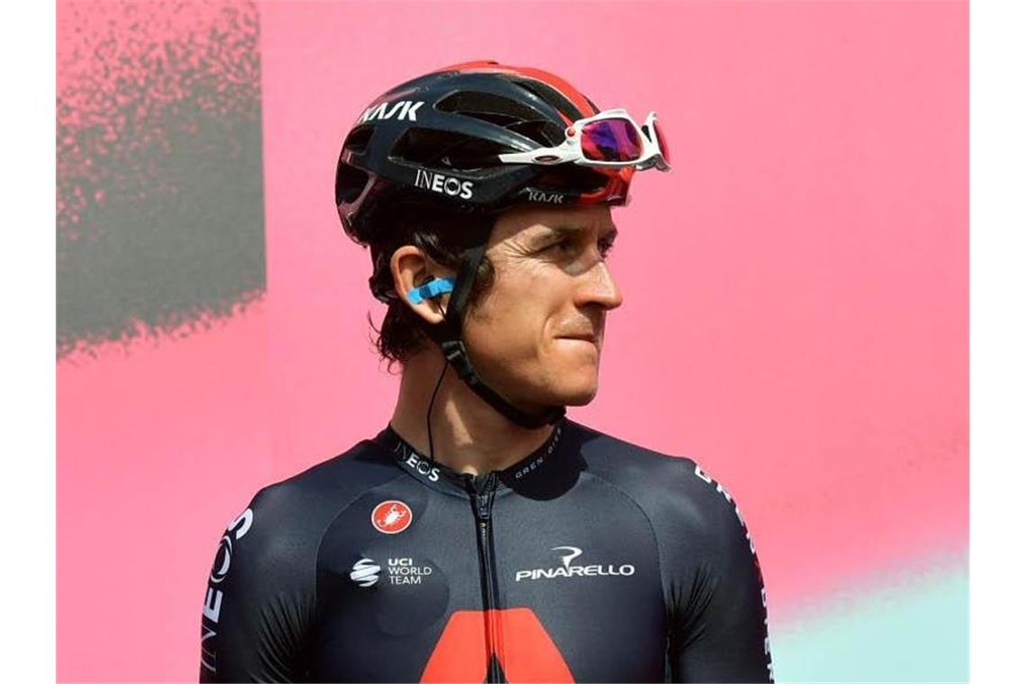 Geraint Thomas hat auf der dritten Etappe des Giro d'Italia viel Zeit eingebüßt. Foto: Gian Mattia D'alberto/LaPresse via ZUMA Press/dpa