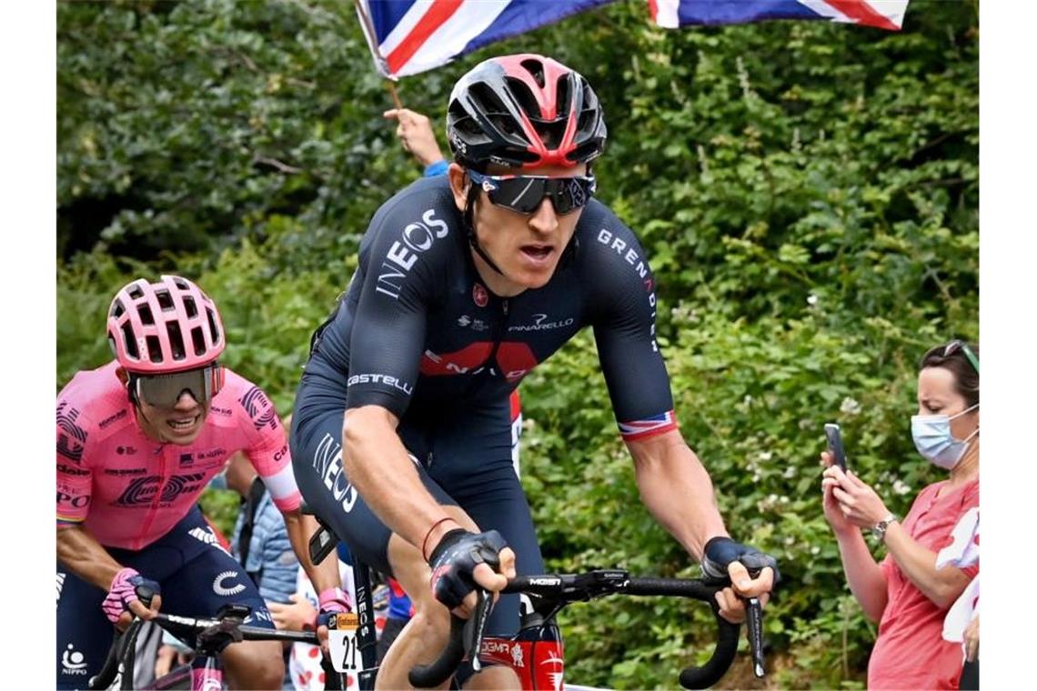 Geraint Thomas stürzte auf der dritten Etappe. Foto: David Stockman/BELGA/dpa