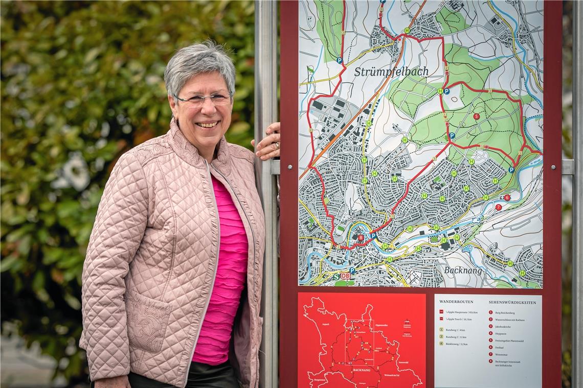 Gerne hätte die Strümpfelbacher Ortsvorsteherin Siglinde Lohrmann den Bänklesweg offiziell eingeweiht und das Ortsjubiläum gefeiert. Das soll 2022 nachgeholt werden. Foto: A. Becher