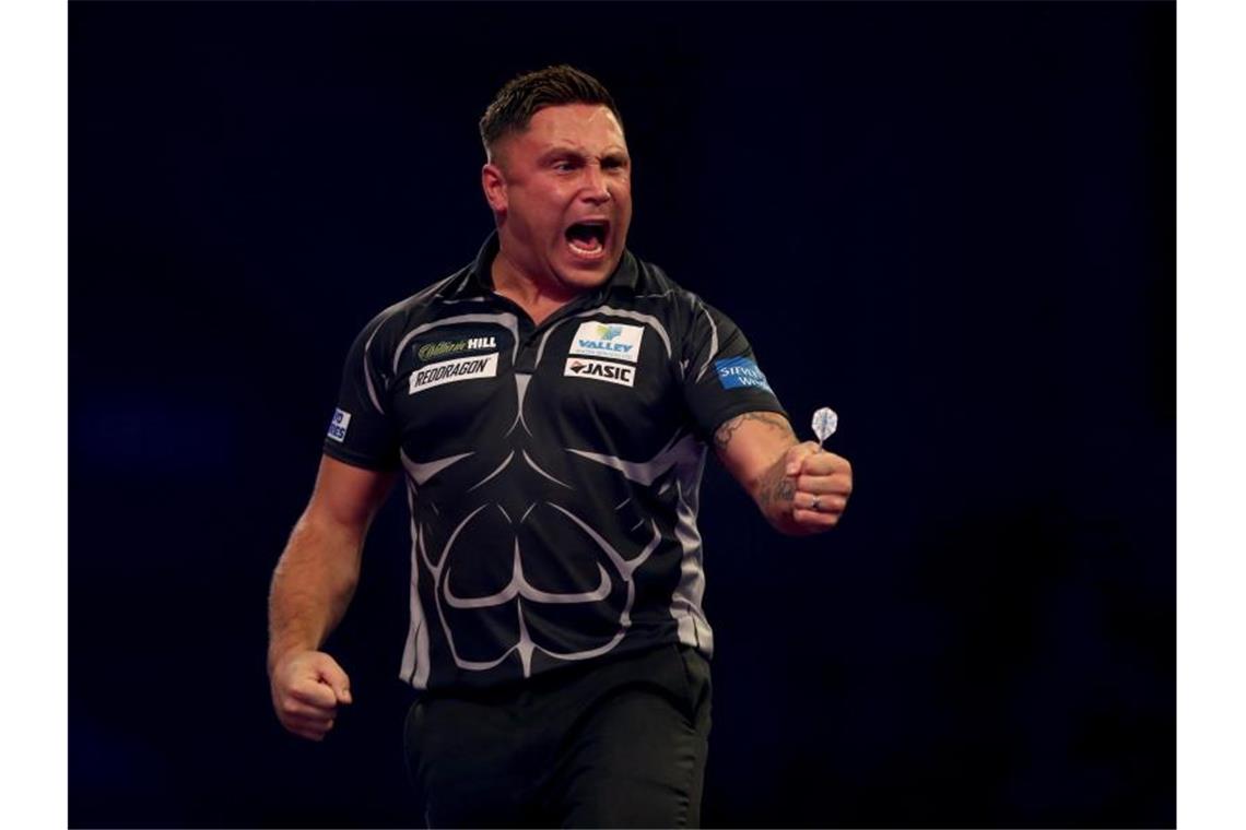 Price komplettiert Viertelfinale bei Darts-WM Gerwyn Price hat sich bei der Darts-WM ins Viertelfinale gespielt. Foto: Steven Paston/PA Wire/dpa