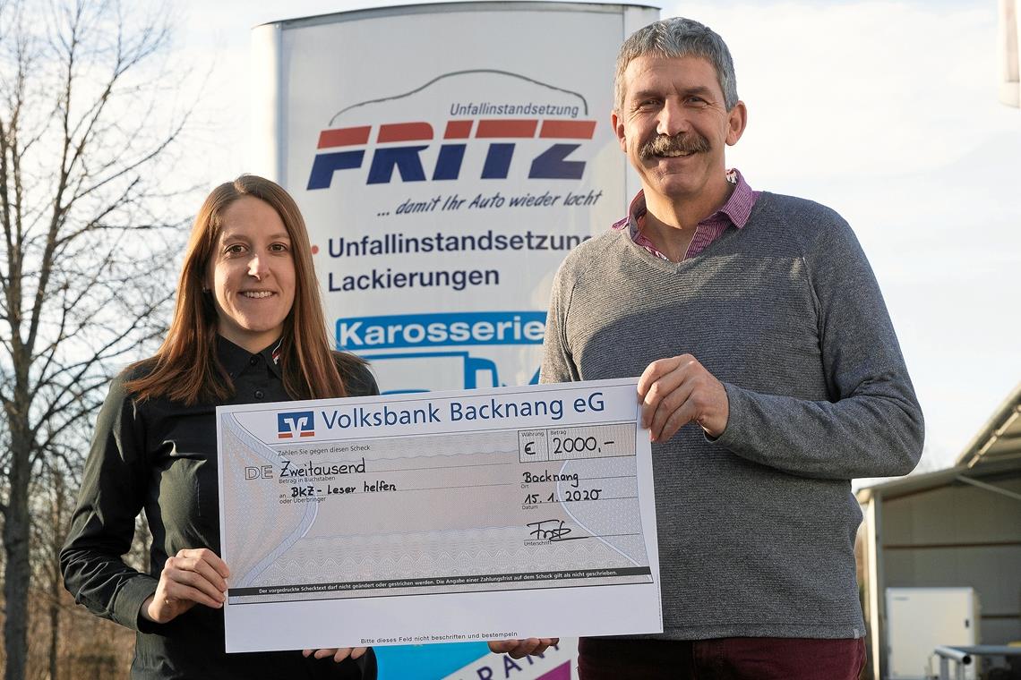 Fritz spendet 2000 Euro