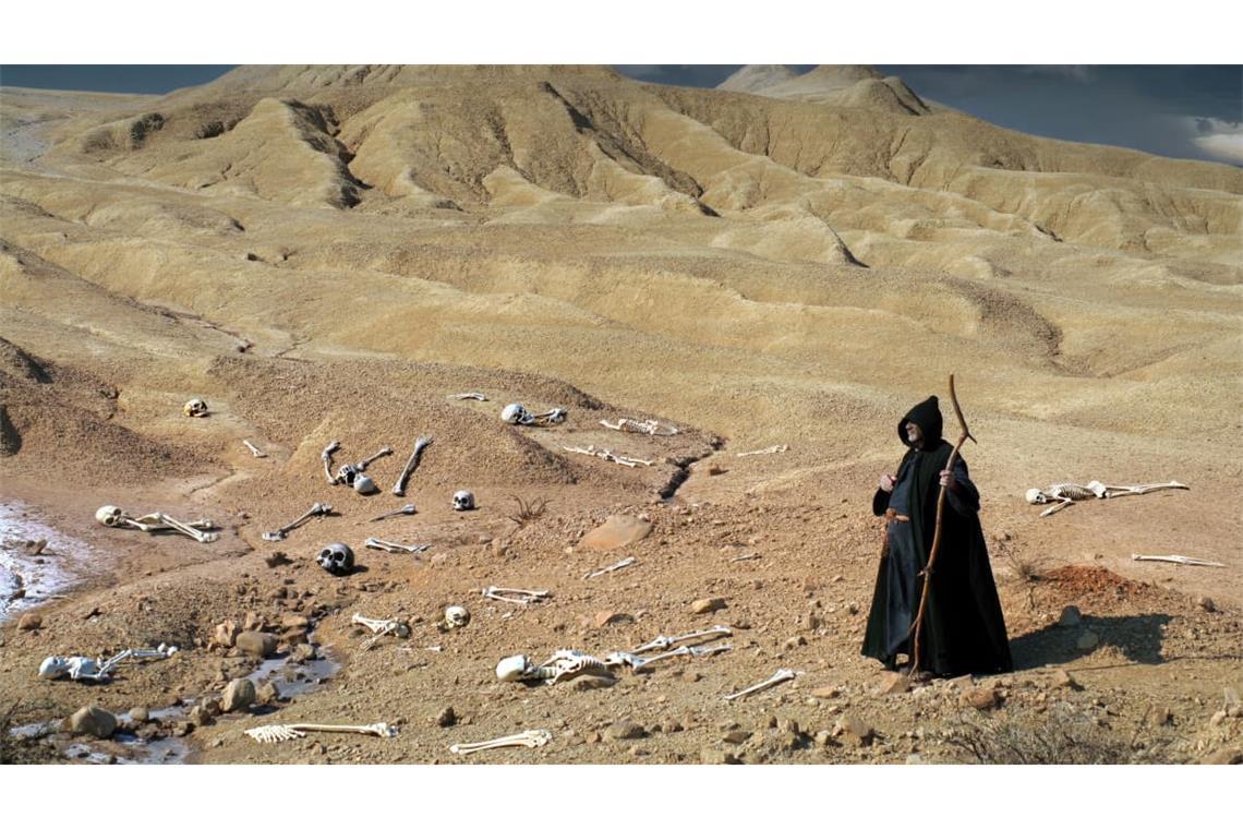 Gevater Tod wartet schon: Auch wenn das Ende der Menschheit - derzeit - nur eine Fiktion ist, beschäftigen sich Wissenschaftler mit der existenziellen Frage, wie die menschliche Zivilisation globale Katastrophen wie einen nuklearen Winter, eine verheerende Pandemie oder einen globalen Blackout überleben könnte.