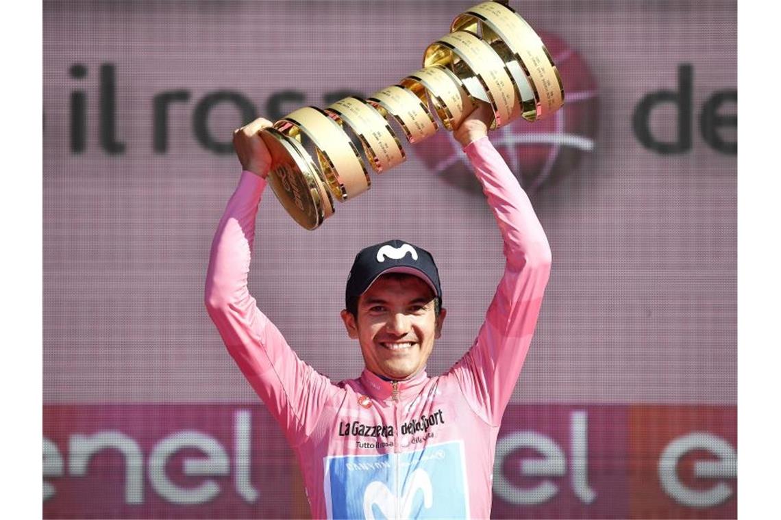 Giro d'Italia 2020: Drei Zeitfahren und Sagan-Debüt Gewann 2018 den Giro d'Italia: Richard Carapaz aus Ecuador. Foto: Fabio Ferrari/Lapresse/Lapresse via ZUMA Press/dpa