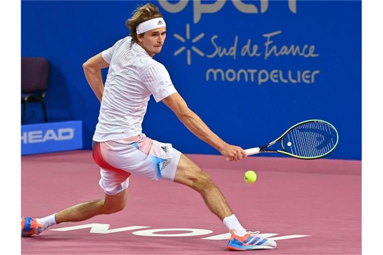 Gewann sein Achtelfinalmatch gegen den Amerikaner Mackenzie McDonald: Alexander Zverev. Foto: Pascal Guyot/AFP/dpa