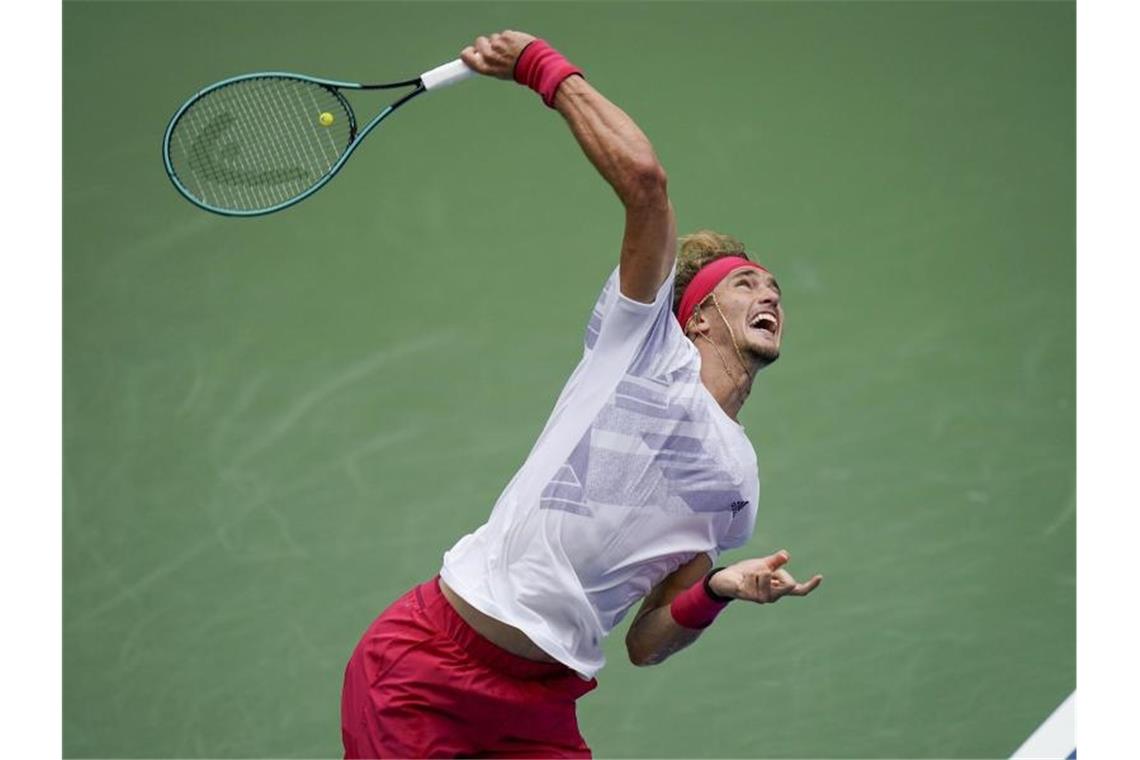 Gewann sein Zweitrunden-Match in New York: Alexander Zverev. Foto: Seth Wenig/AP/dpa