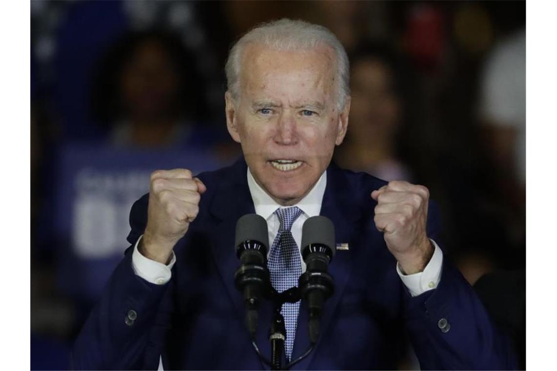 Großer Erfolg für Biden bei Vorwahl-Marathon Gewinnt am „Super Tuesday“ in vielen Bundesstaaten: Joe Biden. Foto: Chris Carlson/AP/dpa