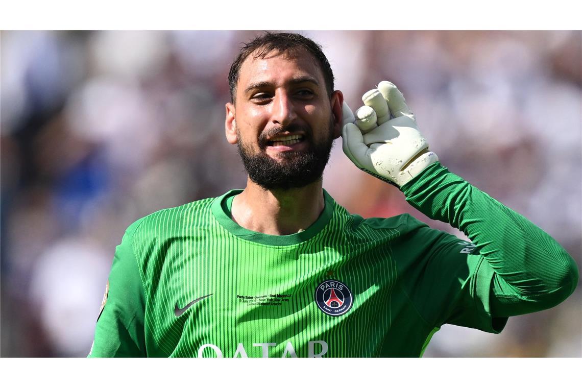 PSG demütigt Real und zieht ins Finale ein Gianluigi Donnarumma von PSG genießt den Sieg über Real Madrid.