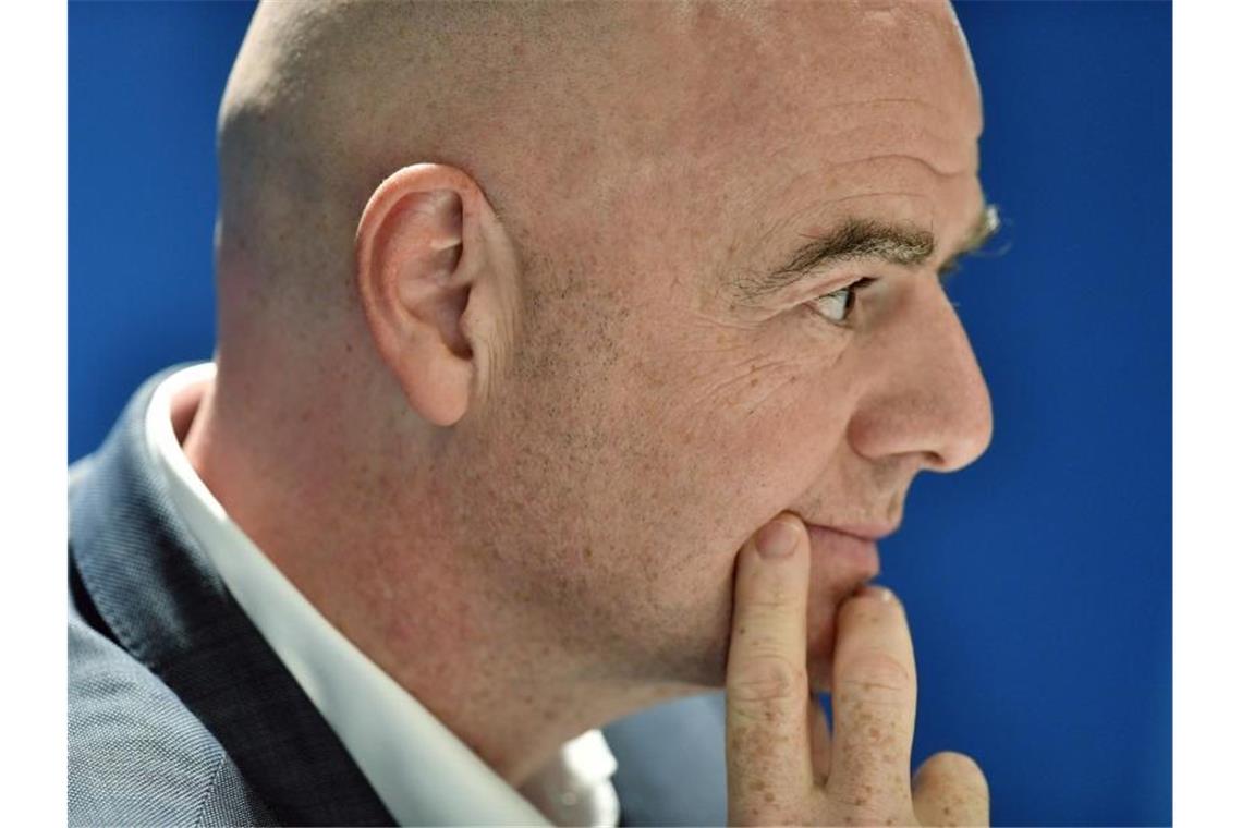 Infantinos reines Gewissen - FIFA-Boss weist Vorwürfe zurück Gianni Infantino ist der Präsident der FIFA. Foto: Walter Bieri/KEYSTONE/dpa