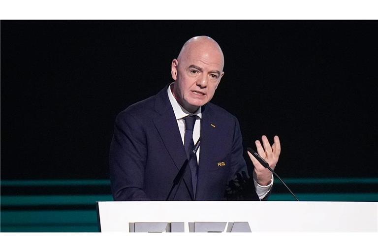 Gianni Infantino kündigt seine erneute Kandidatur als FIFA-Präsident an.