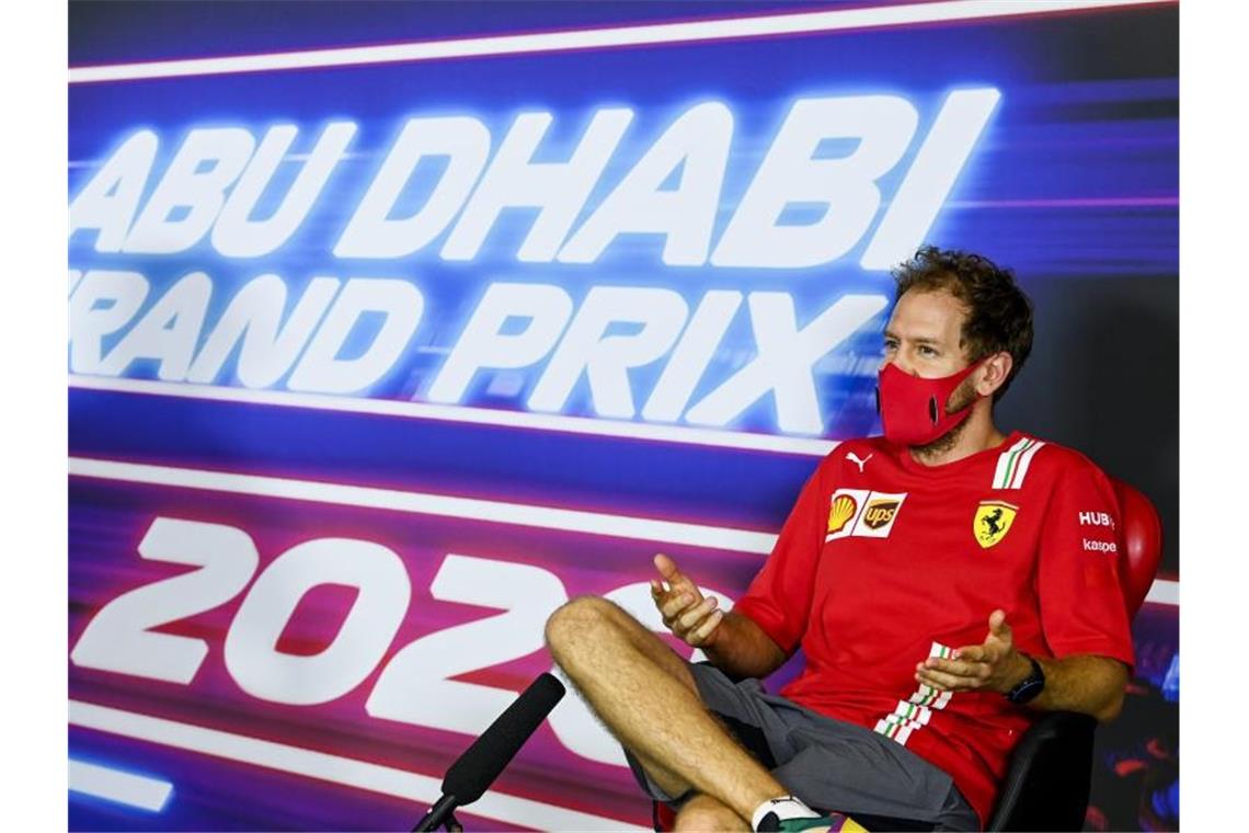 Gibt in Abu Dhabi seinen Abschied bei Ferrari: Sebastian Vettel. Foto: Mark Sutton/Pool Motorsport Images/AP/dpa