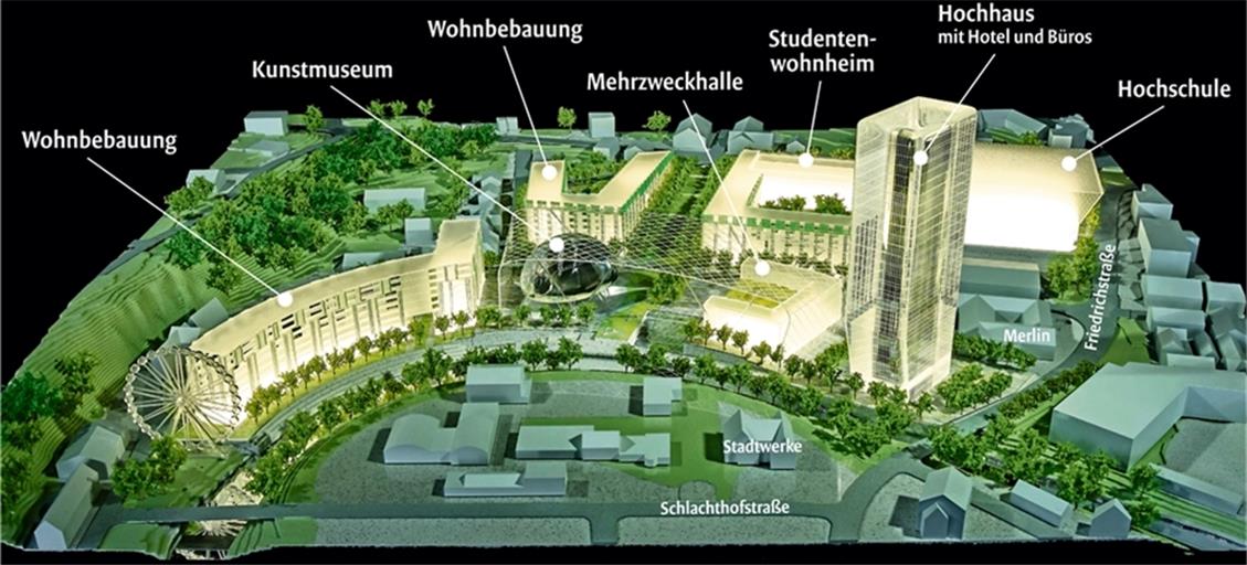 Ginge es nach dem Unternehmer Hermann Püttmer, würde das Quartier Backnang-West einen urbanen Charakter erhalten, der selbst manch einer Metropole gut zu Gesicht stehen würde. Visualisierung: Riva
