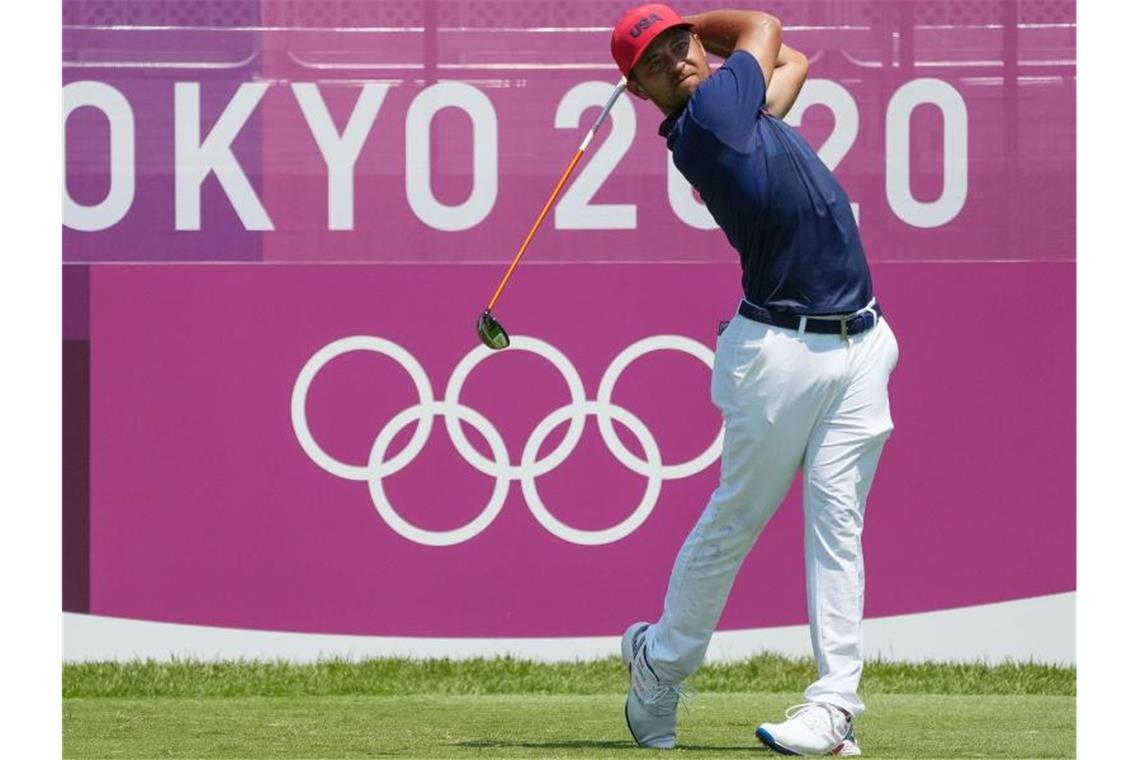 Golfer Xander Shauffele aus den USA holte Gold in Tokio. Foto: Liu Dawei/XinHua/dpa
