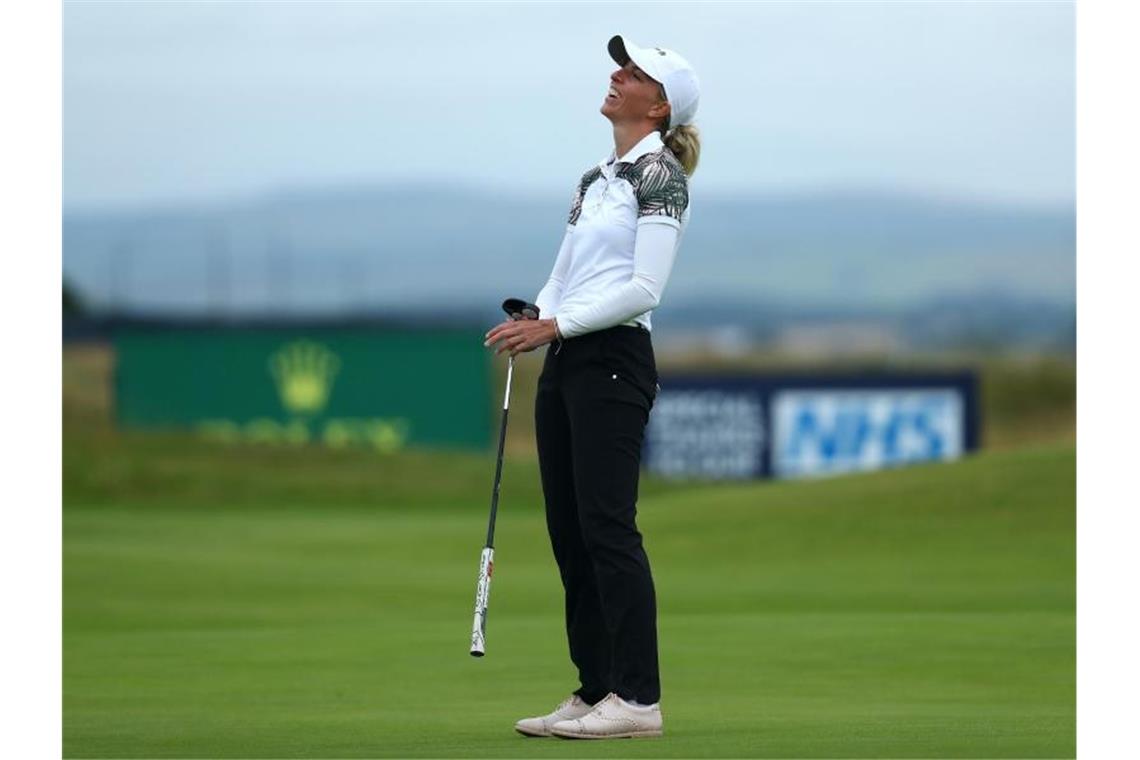 Golferin Sophia Popov ist die Siegerin der British Open 2020. Foto: golfsupport.nl/R&A/dpa