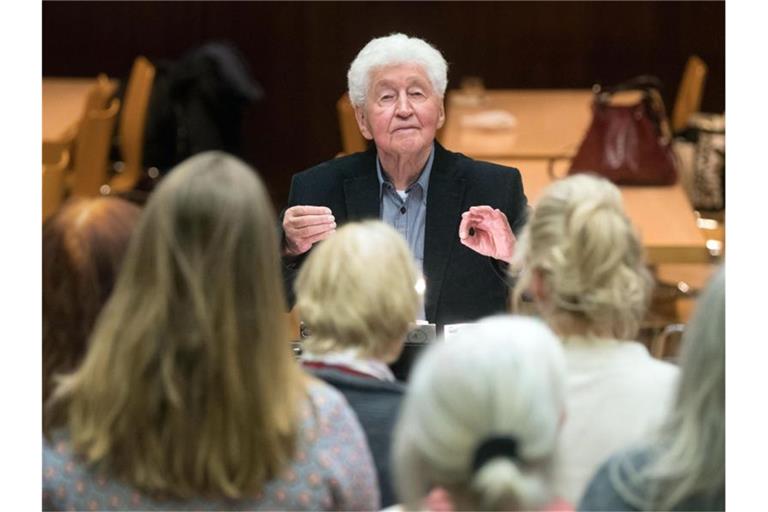 Gotthilf Fischer, Komponist und Chorleiter (2018). Foto: Marijan Murat/dpa