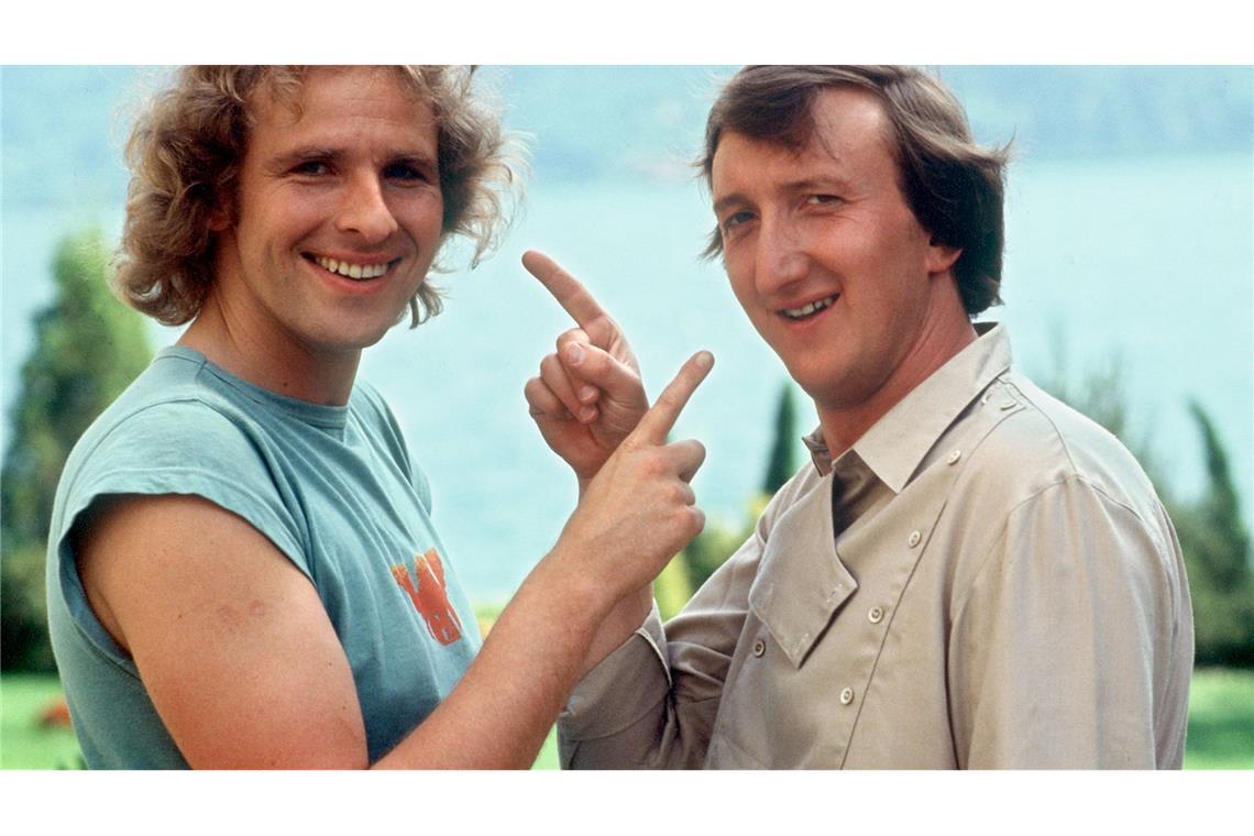 Frisch in TV-Rente - Thomas Gottschalk wird 75 Gottschalk trat immer mal wieder auch als Schauspieler auf, etwa hier an der Seite von Mike Krüger in "Die Supernasen". (Archivbild)