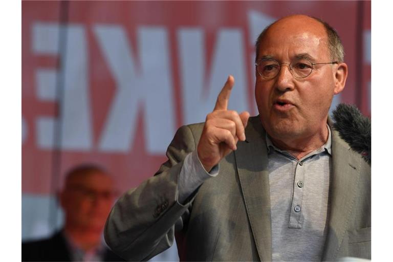 Gregor Gysi im April bei der Auftaktkundgebung der Linkspartei zur Europawahl. Foto: Carmen Jaspersen