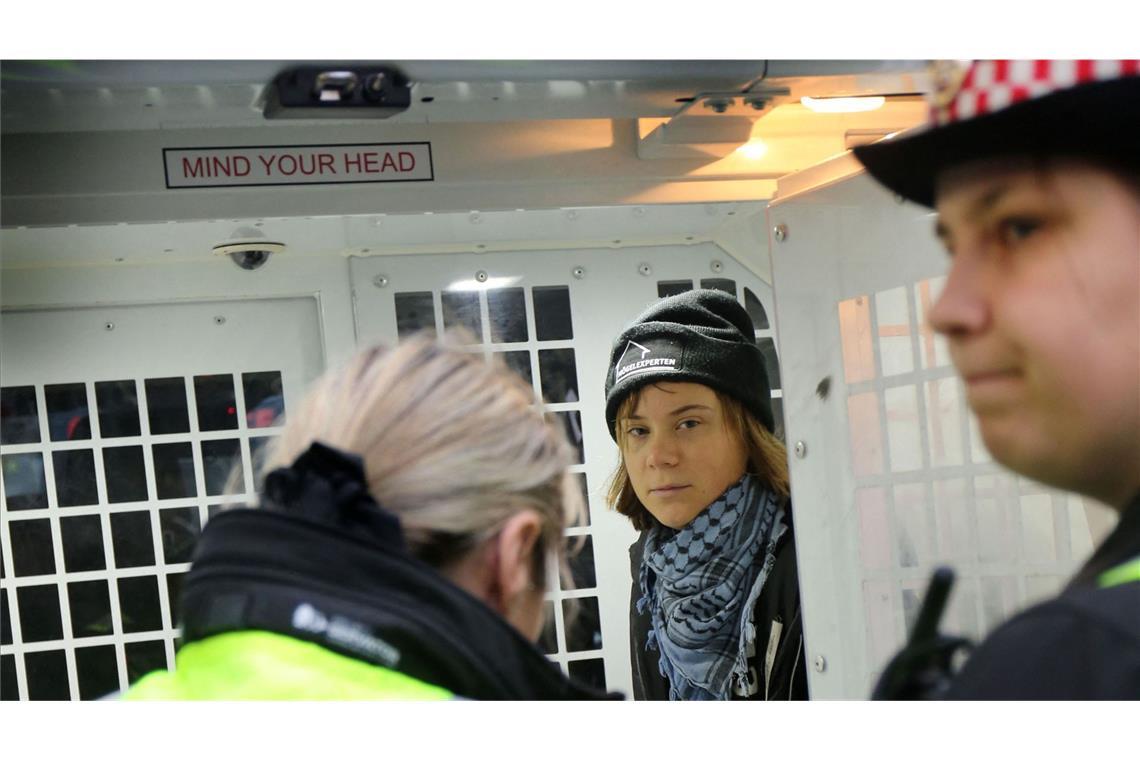 Greta Thunberg wurde in London verhaftet.