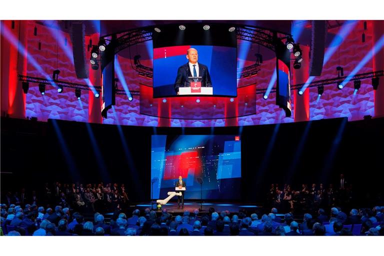 Große Bühne, große Botschaft: Europas Ziel bleibe Kooperation, sagt Kanzler Scholz.