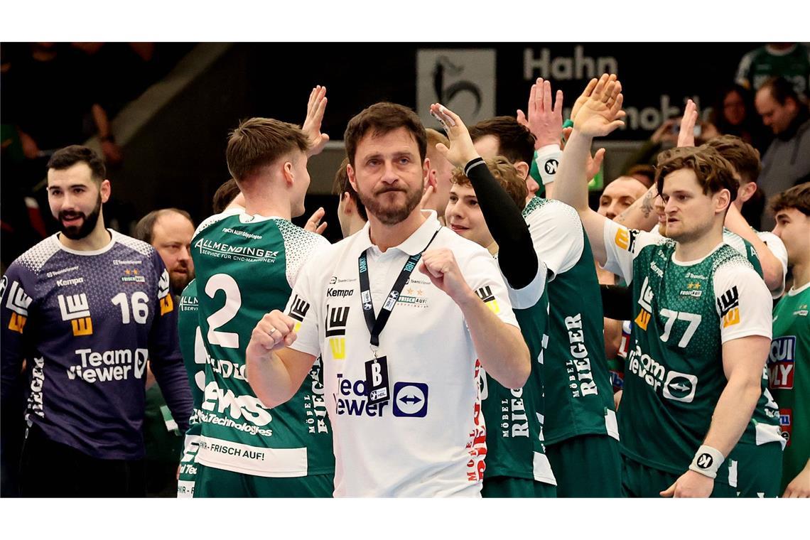 Große Erleichterung bei Ben Matschke und den Frisch-Auf-Spielern.