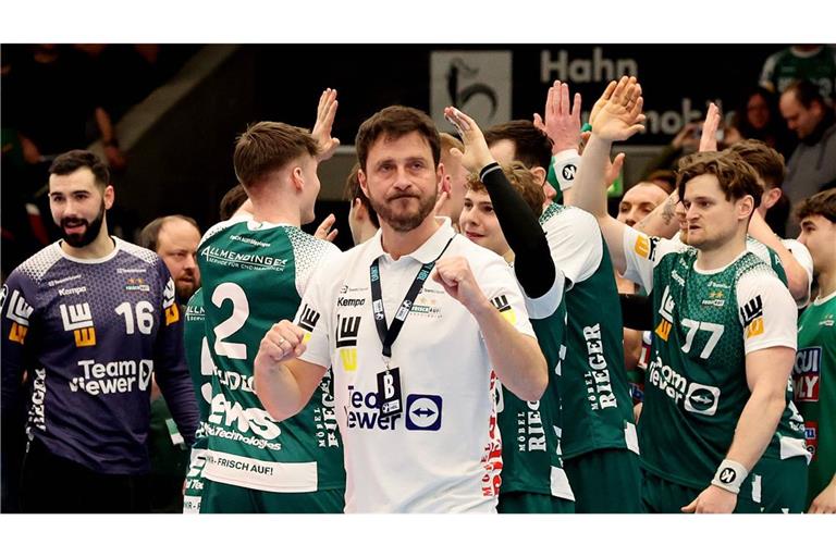 Große Erleichterung bei Ben Matschke und den Frisch-Auf-Spielern.
